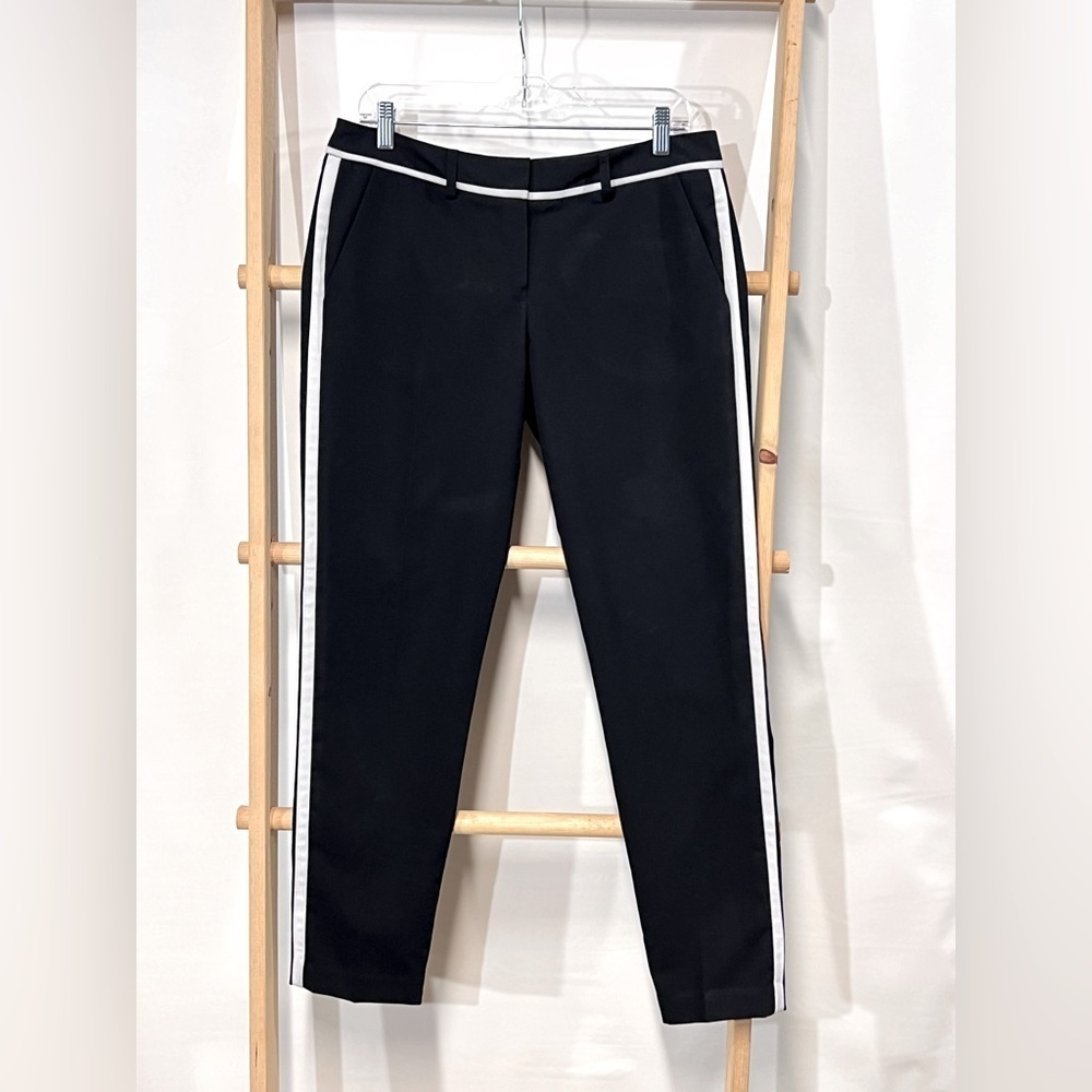 🛍️MERCER & MADISON Black with white stripe tuxedo pants‎ size 8.